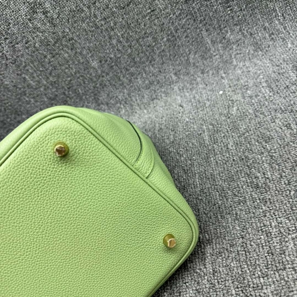 100% Authentic Hermes Picotin Green Leather Tote - Picture 11 of 16